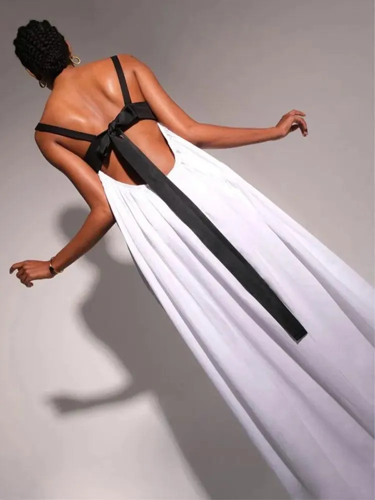 Halter Maxi Dress: Backless Style for Parties - Chic & Elegant