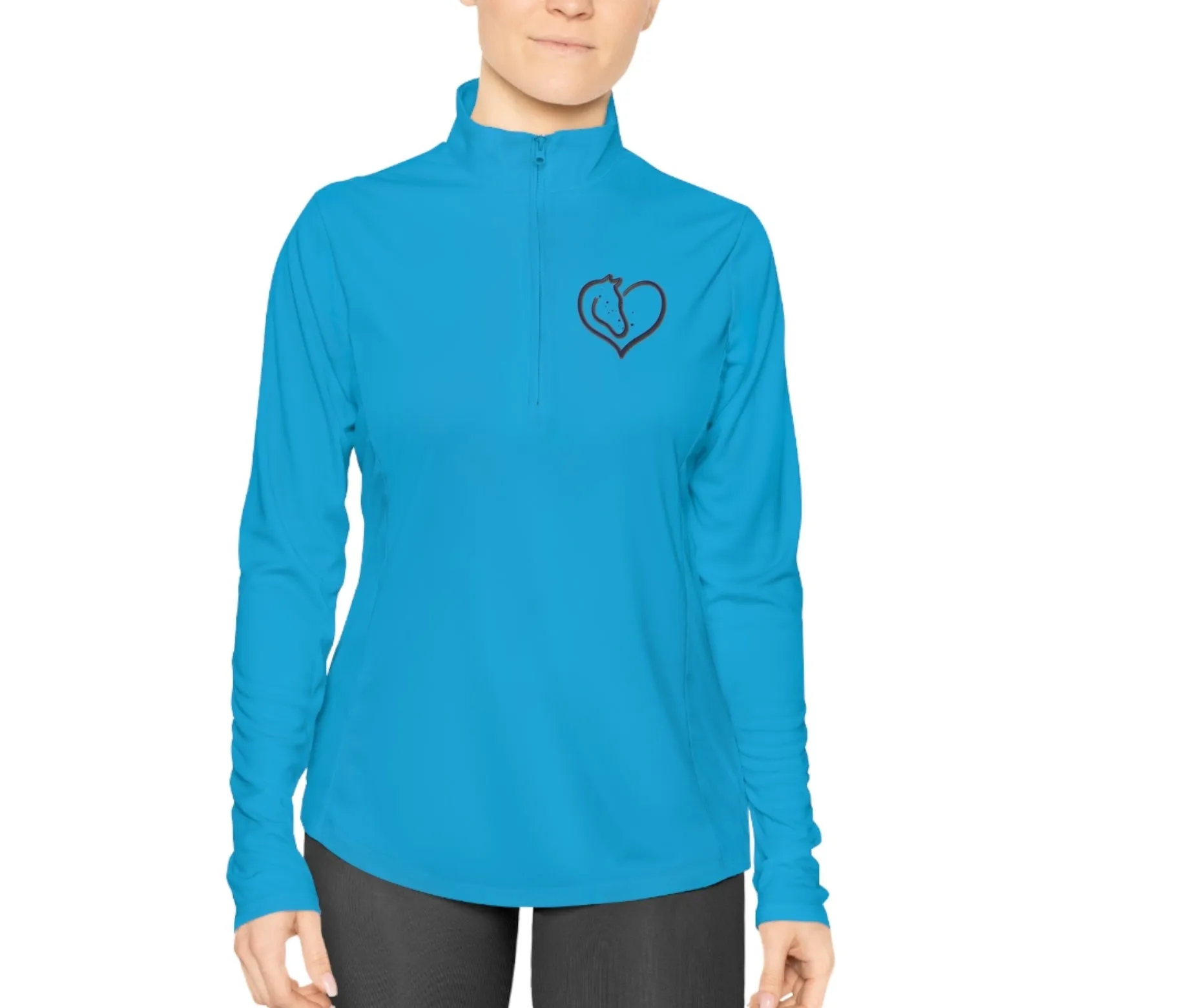 Heart 🐴 Horse Zip Pullover [Perfect for Cooler days at the Barn]