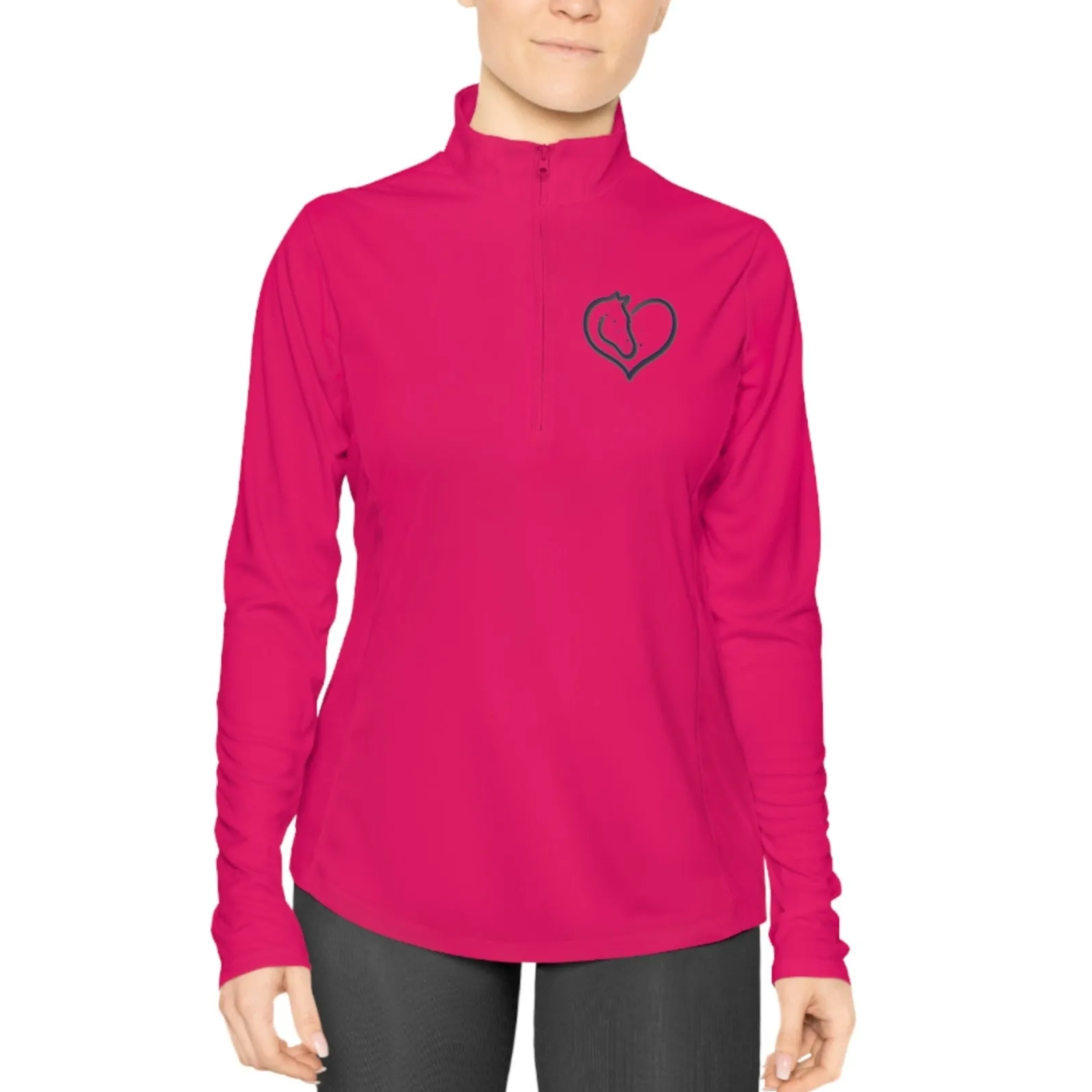 Heart 🐴 Horse Zip Pullover [Perfect for Cooler days at the Barn]