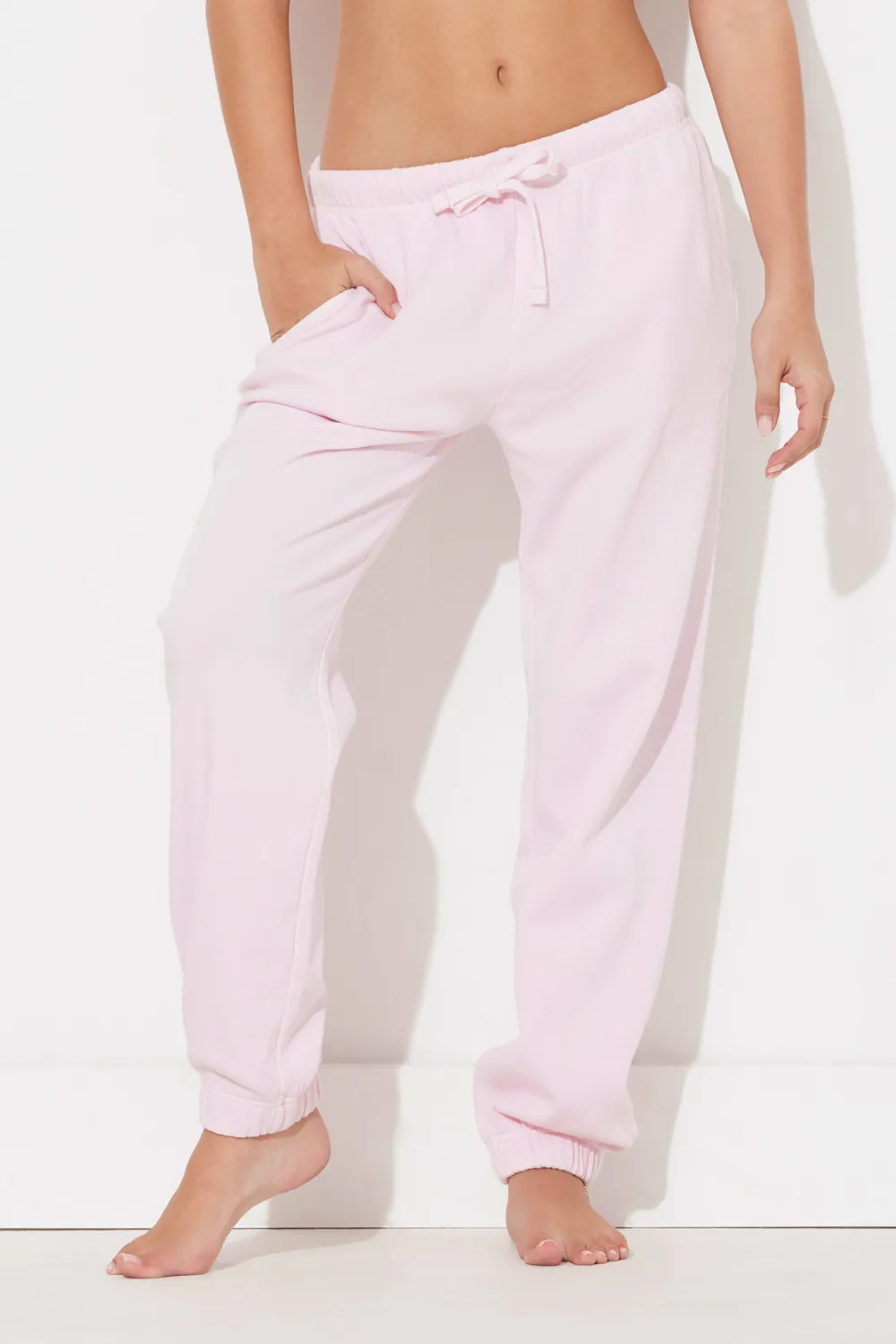 Hibiscus Pink Garment Dye Jogger