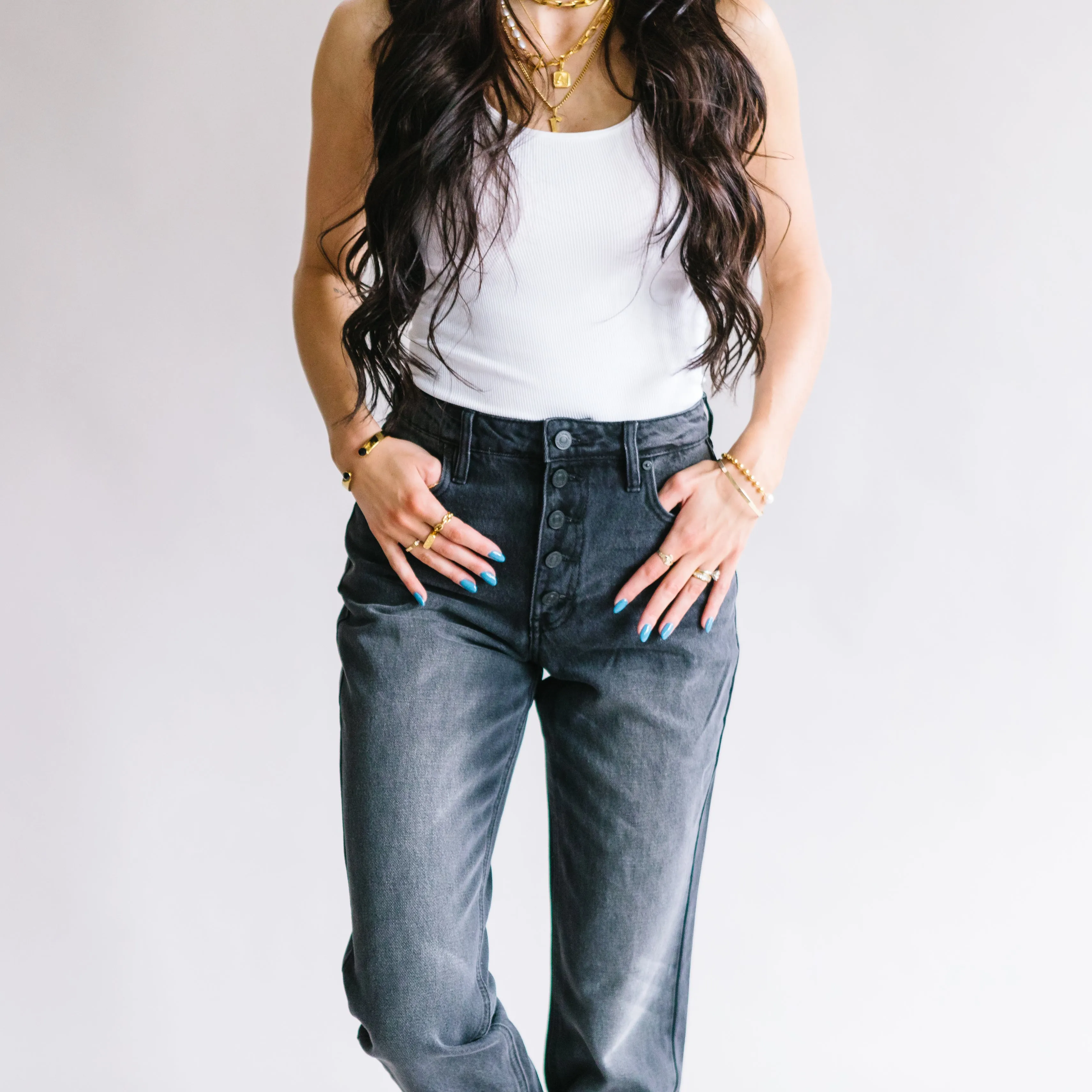 Invisible String Denim Joggers by Kancan