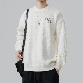 Jinquedai fall outfits men Autumn and Winter New Men's Knitwear Sweater 2024 Autumn and Winter New Fashion Trendy round Neck Sweater Men