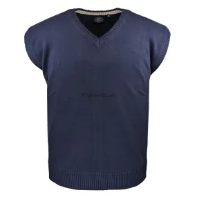 Kam Sleeveless V Neck Jumper - KBS 41 - Navy