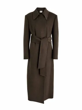 Lea belted wool coat