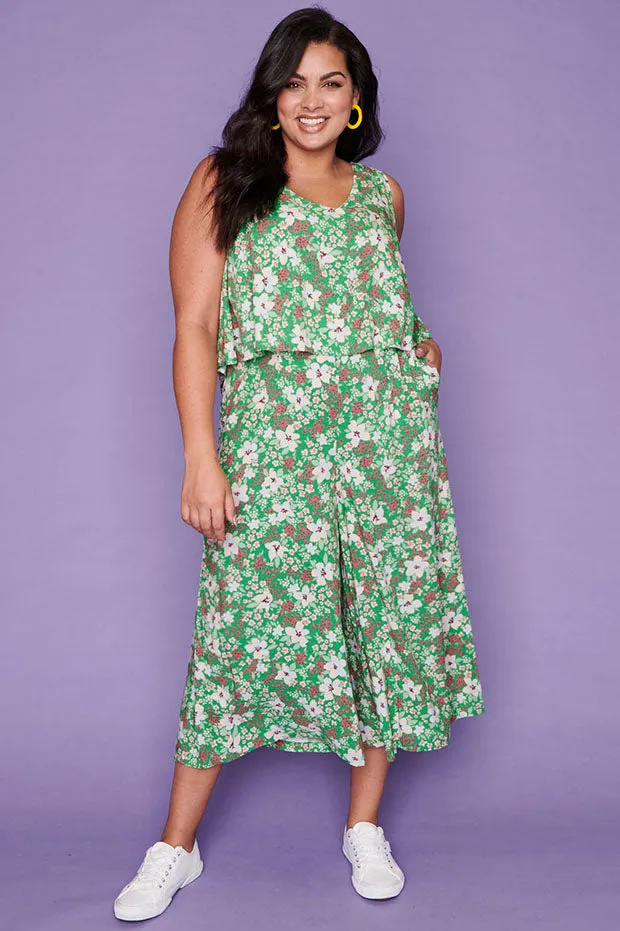 Leigh Green Floral Jumpsuit