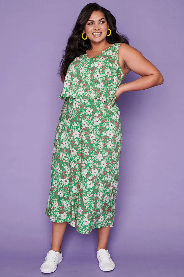 Leigh Green Floral Jumpsuit