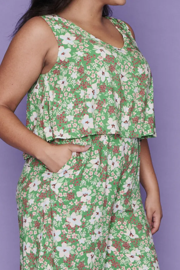 Leigh Green Floral Jumpsuit