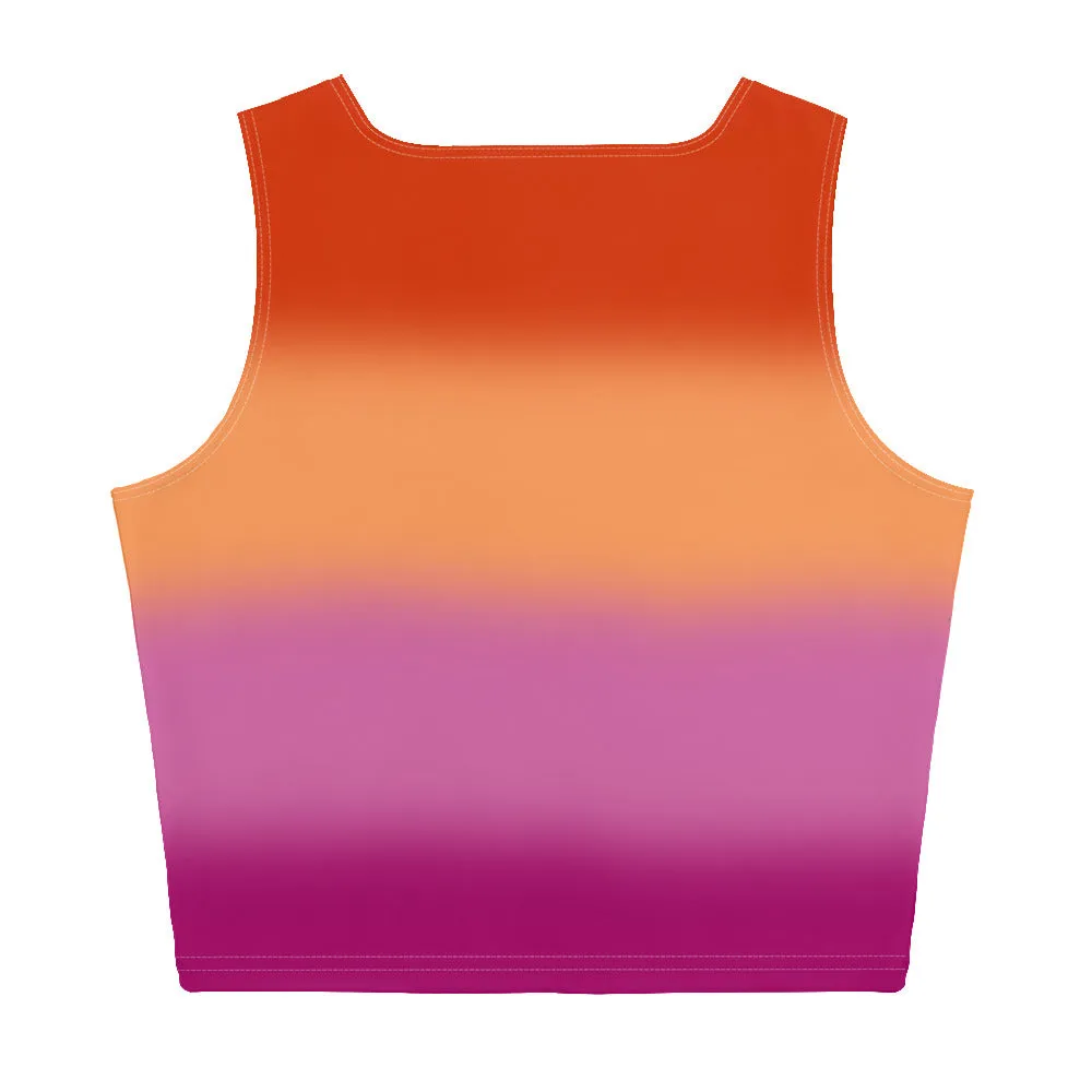 Lesbian Blurred Flag Crop Top