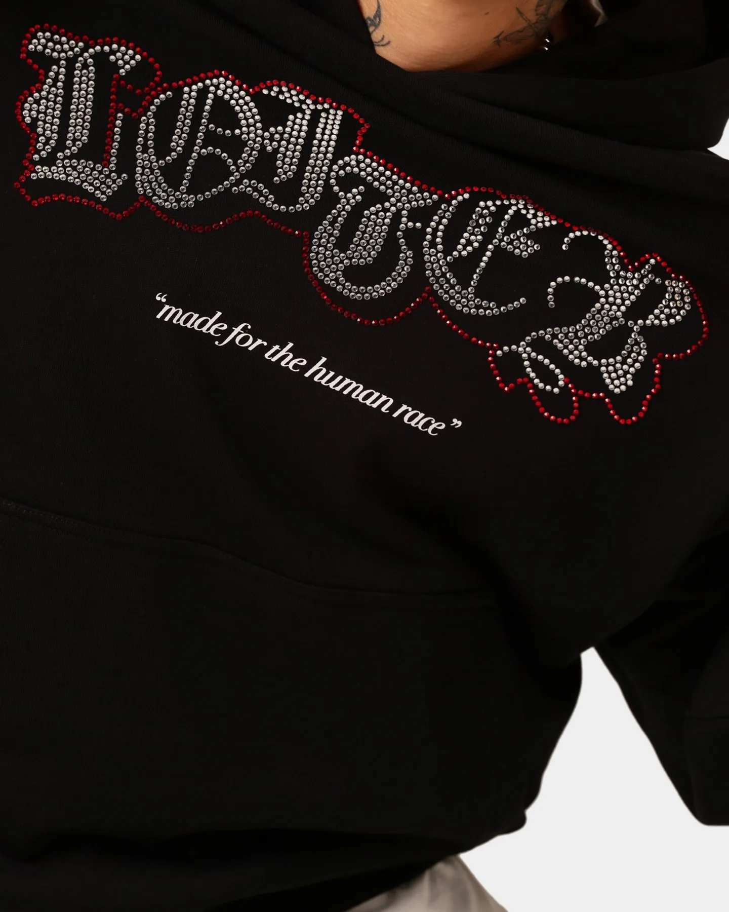 Loiter Cosmic Rhinestone Hoodie Black