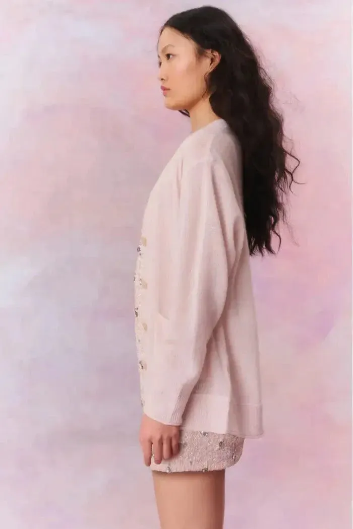 LoveShackFancy - Applene Cardigan in Pearl Pink