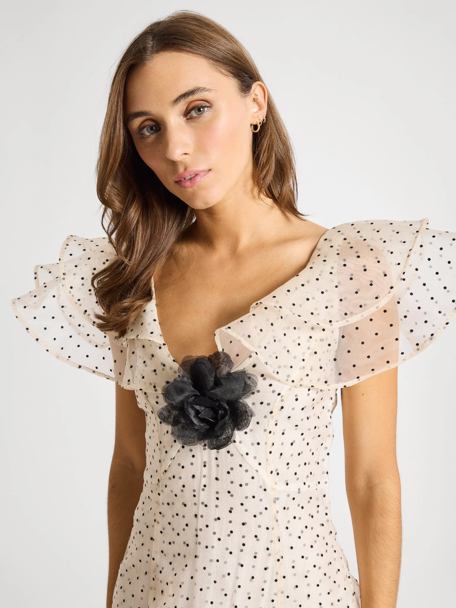 Lucie Dress in Organza Dot