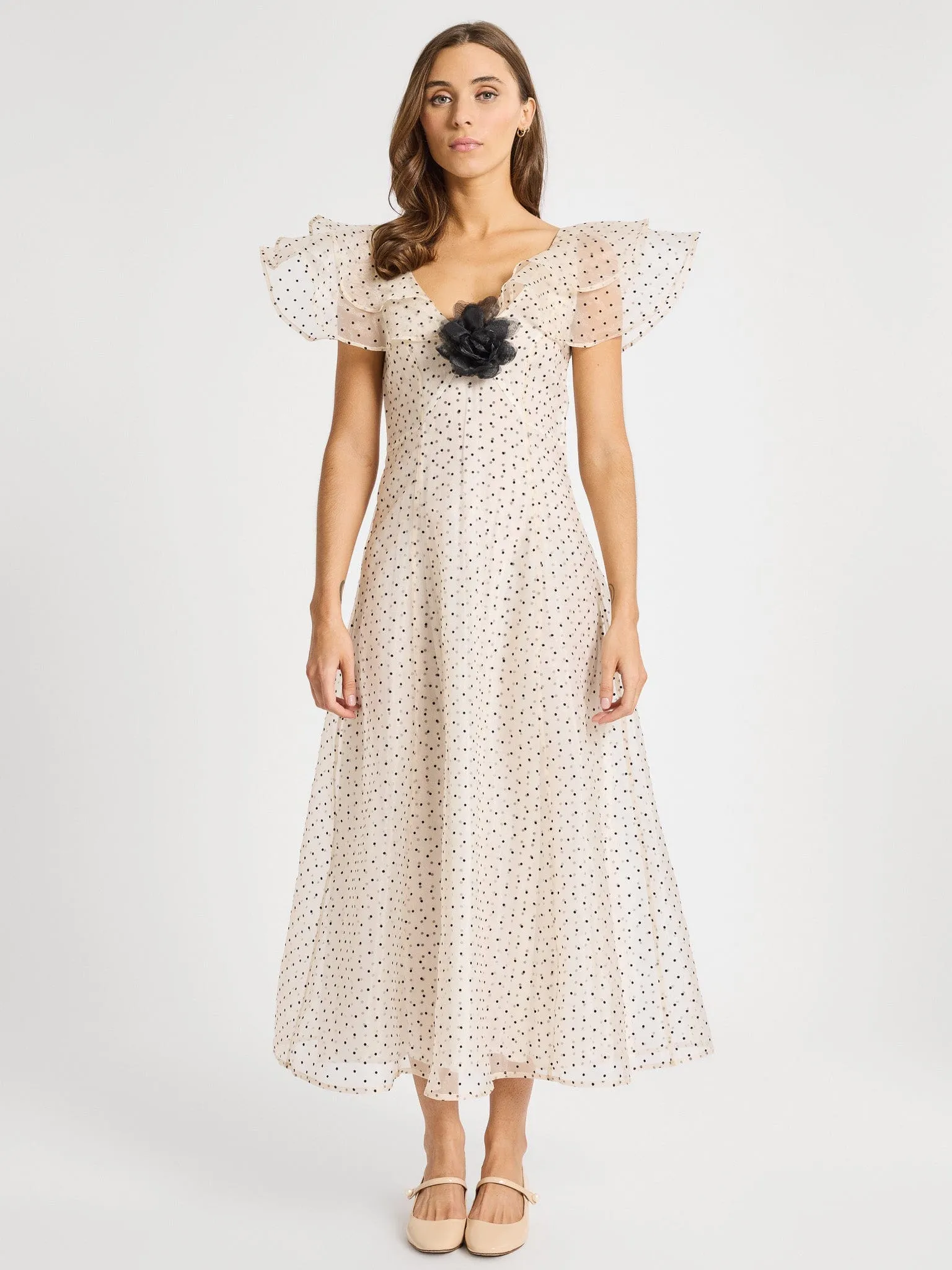 Lucie Dress in Organza Dot