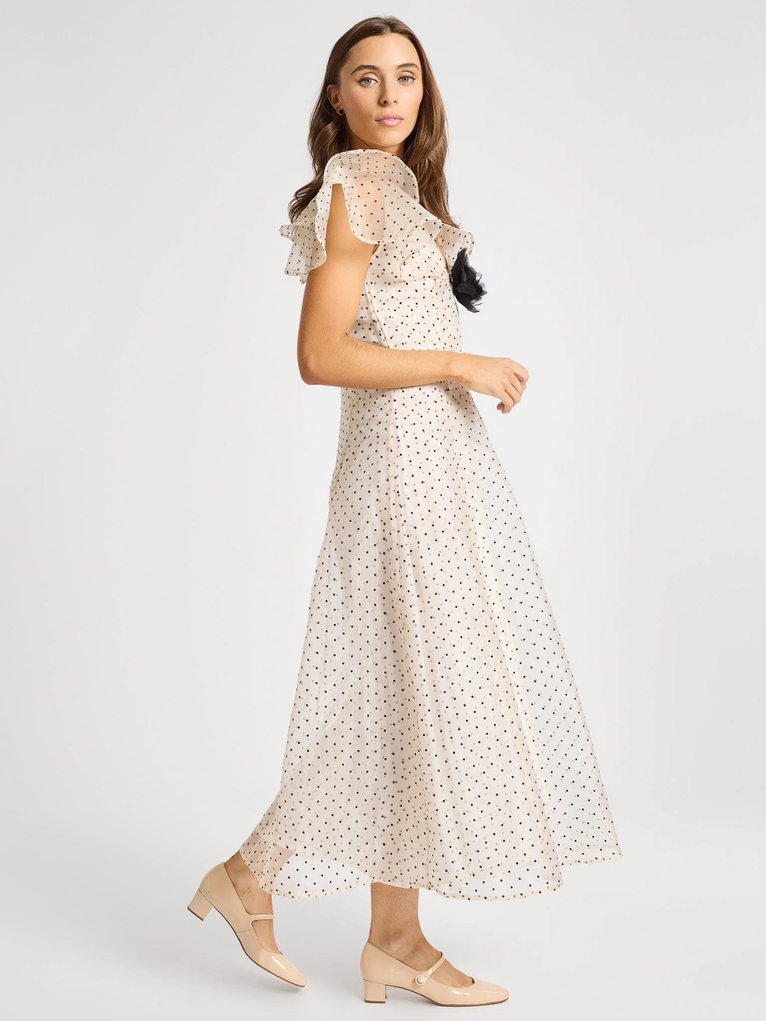 Lucie Dress in Organza Dot