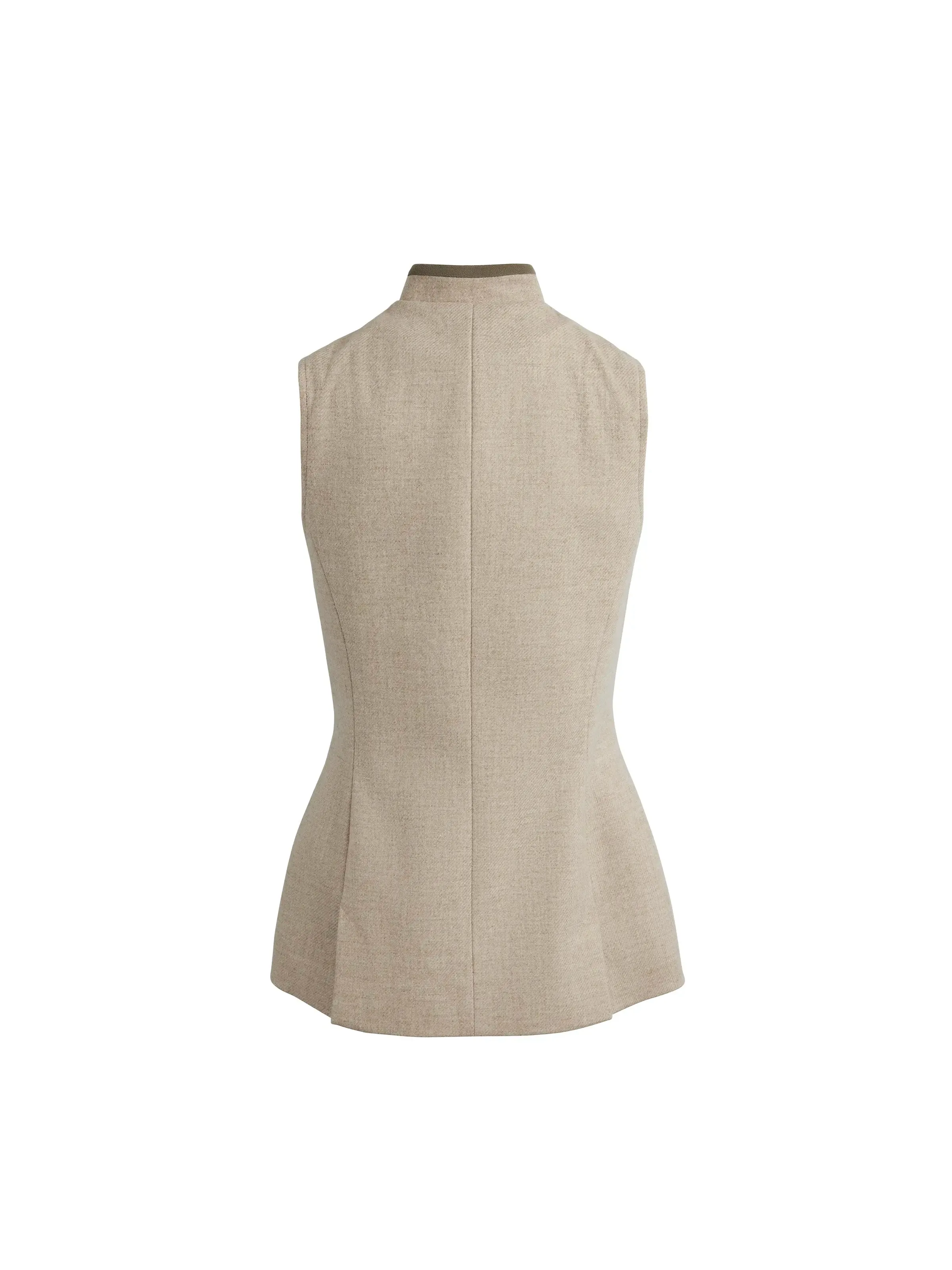 Madeline Gilet - Oatmeal Wool