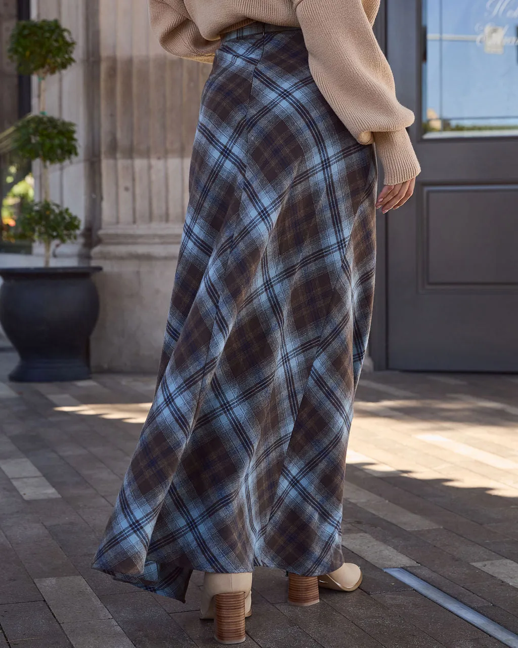 Mae Lynn Plaid Maxi Skirt