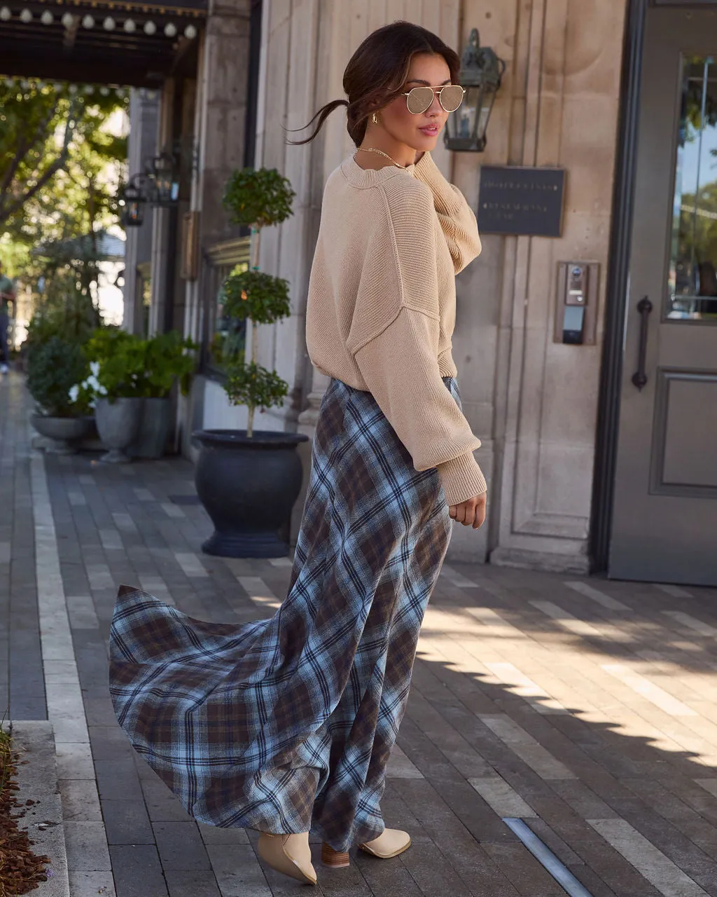 Mae Lynn Plaid Maxi Skirt