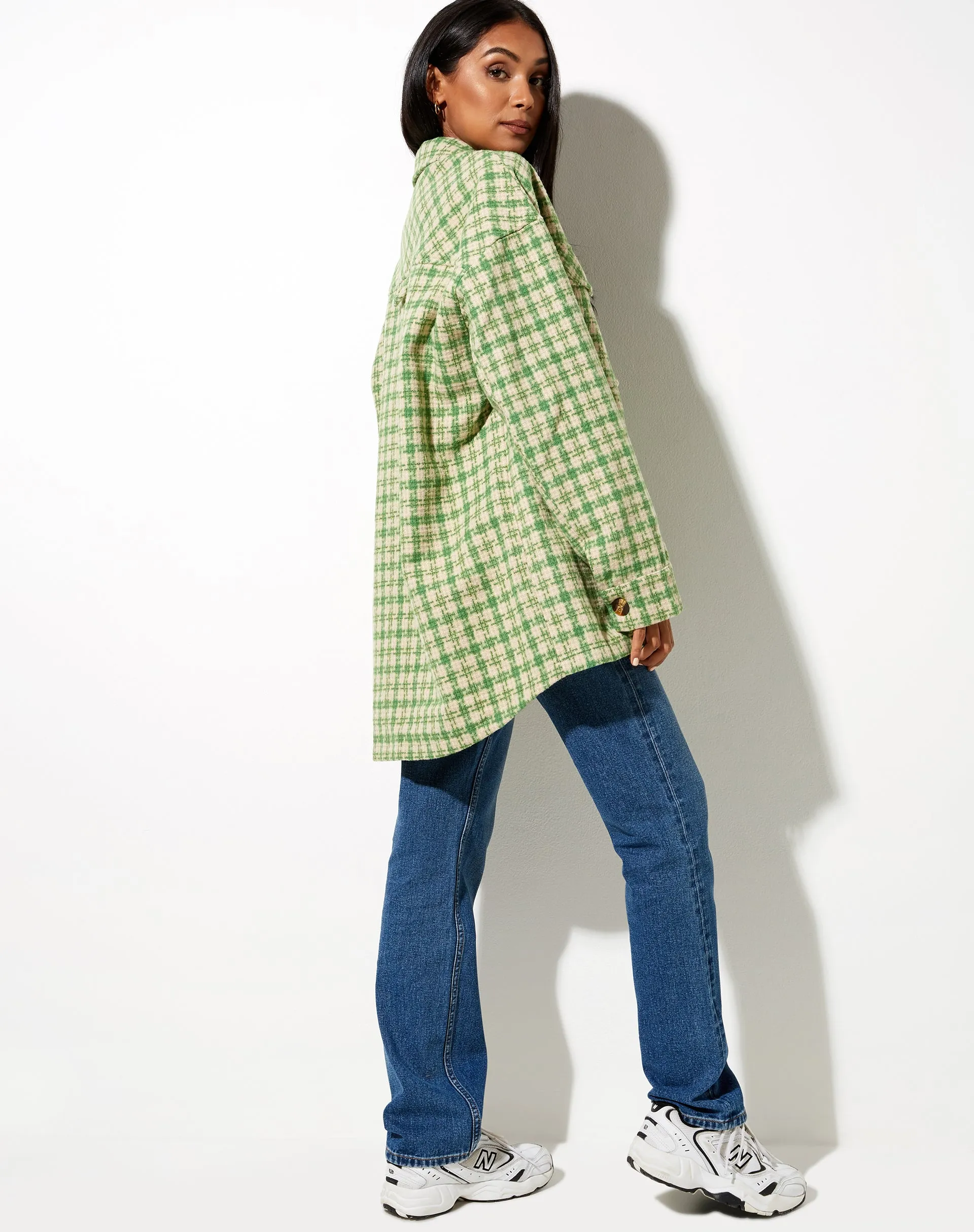 Marcella Shirt in Green and Cream Check