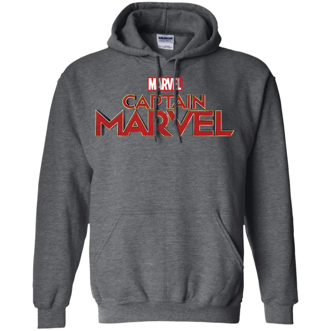 Marvel Captain Marvel Movie Logo Red Pullover Hoodie Sweatshirt