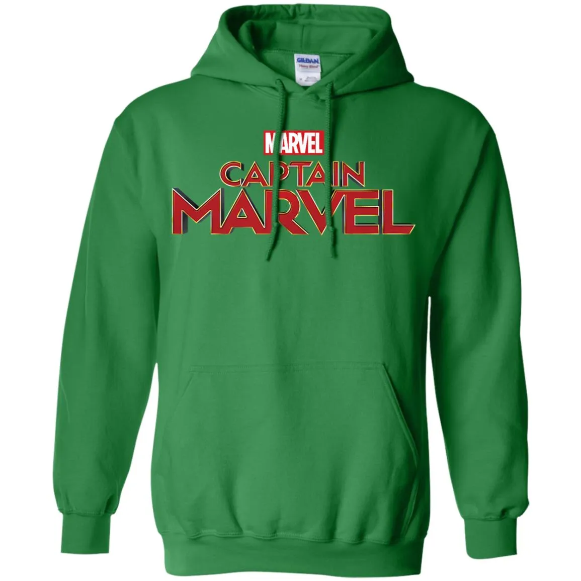 Marvel Captain Marvel Movie Logo Red Pullover Hoodie Sweatshirt