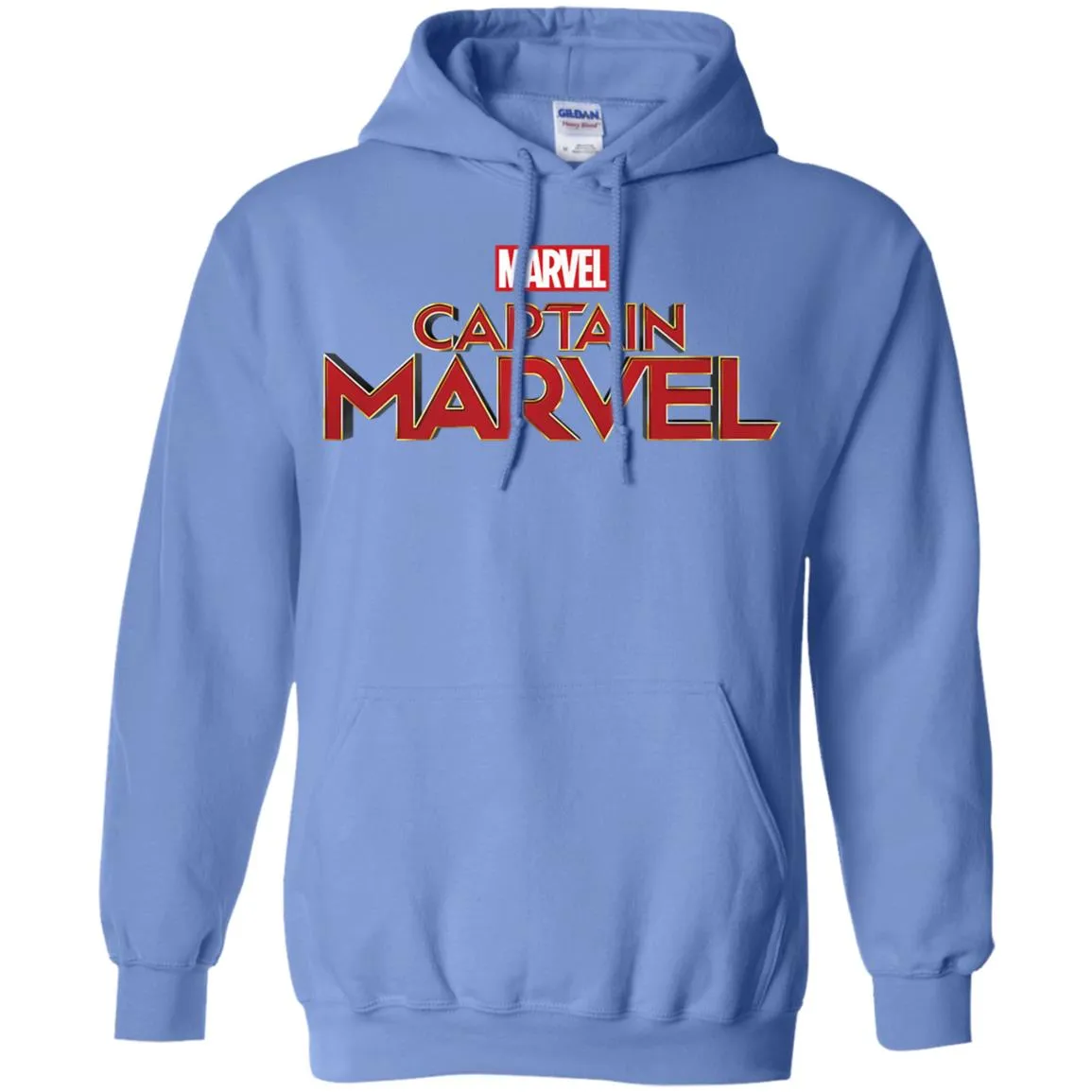 Marvel Captain Marvel Movie Logo Red Pullover Hoodie Sweatshirt