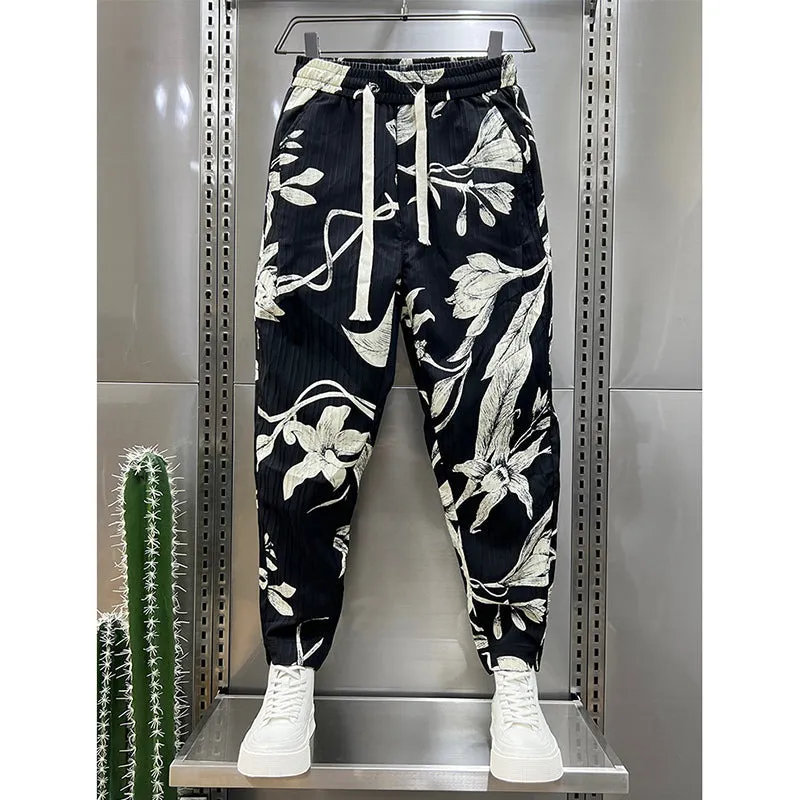 Men's Hip Hop Harem Pants Joggers Elastic Waist Baggy Drop Crotch Sweatpants