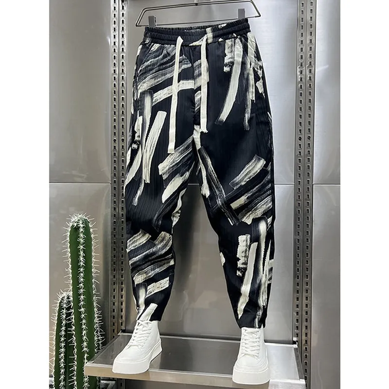 Men's Hip Hop Harem Pants Joggers Elastic Waist Baggy Drop Crotch Sweatpants