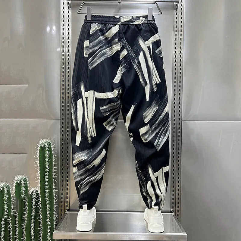 Men's Hip Hop Harem Pants Joggers Elastic Waist Baggy Drop Crotch Sweatpants