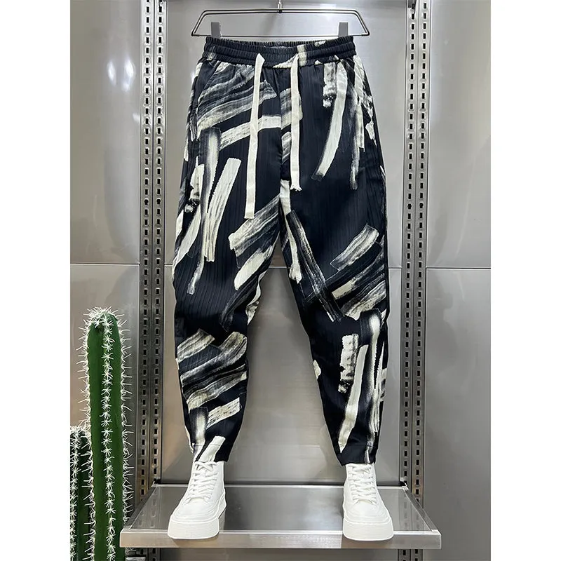 Men's Hip Hop Harem Pants Joggers Elastic Waist Baggy Drop Crotch Sweatpants