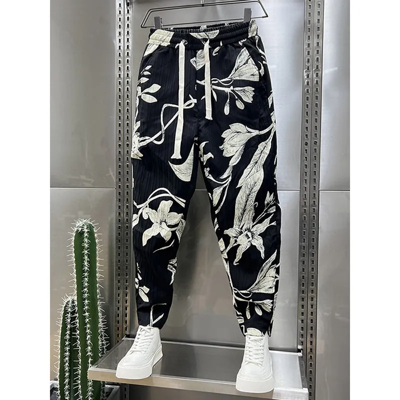 Men's Hip Hop Harem Pants Joggers Elastic Waist Baggy Drop Crotch Sweatpants