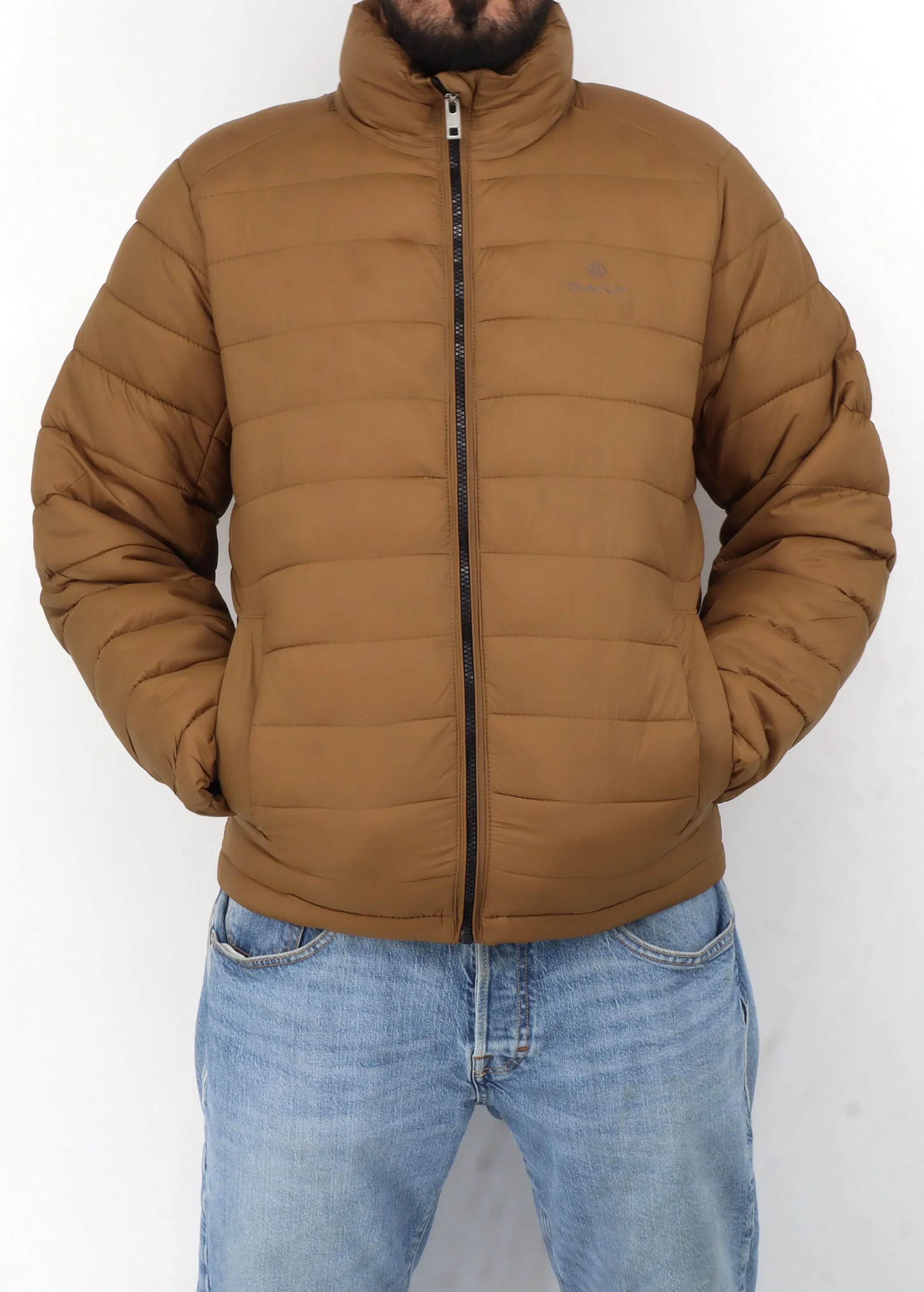 Men's Quilted Jacket,Brown