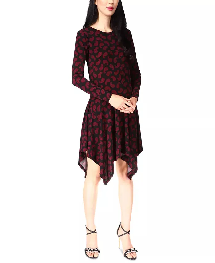 Michael Michael Kors Printed Handkerchief-Hem Dress