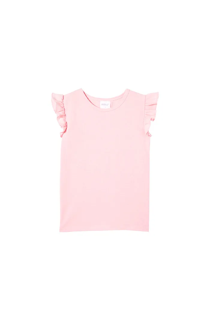 MILKY BLOSSOM FRILL TEE