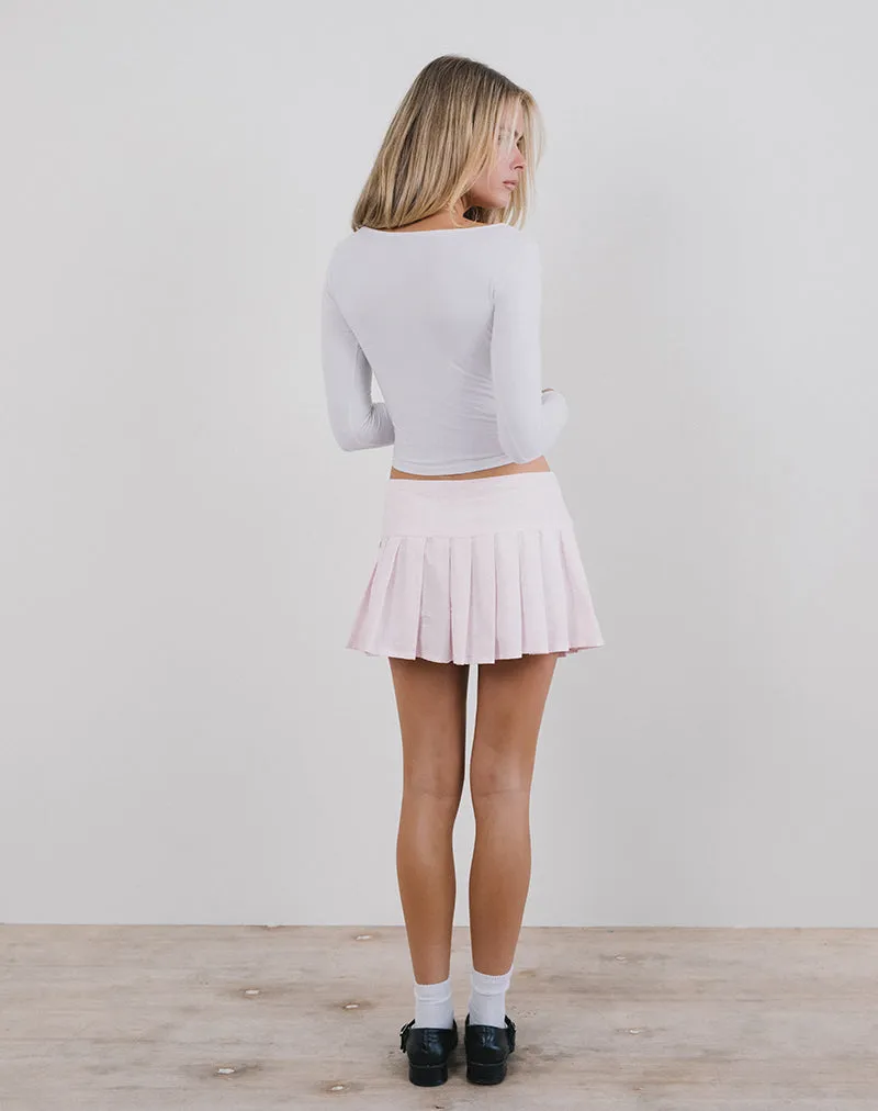 Monana Wrap Micro Skirt in Light Pink