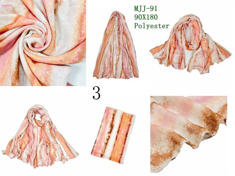 MYP050  Striped starry sky quicksand printed scarf