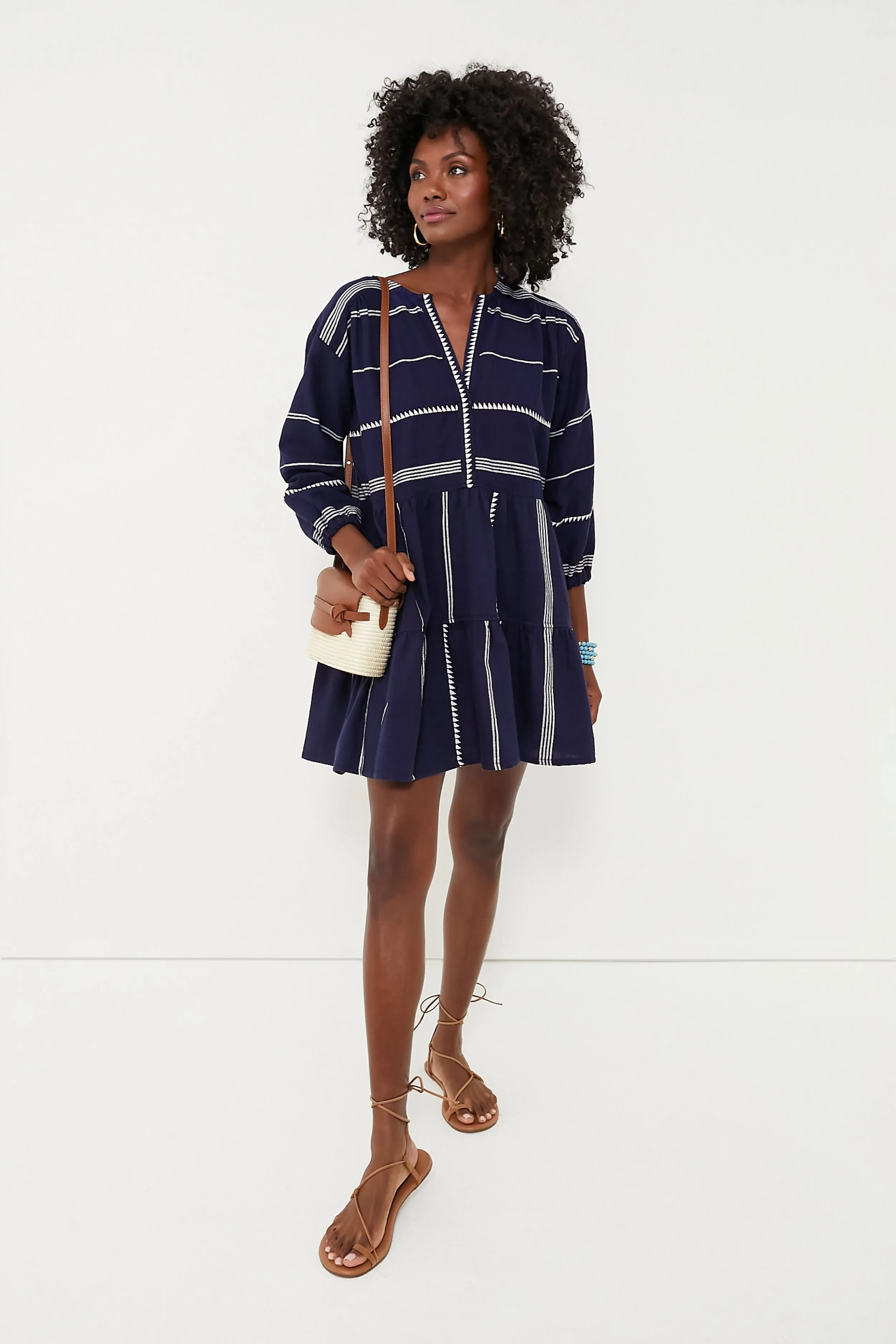 Navy Nunu Popover Dress