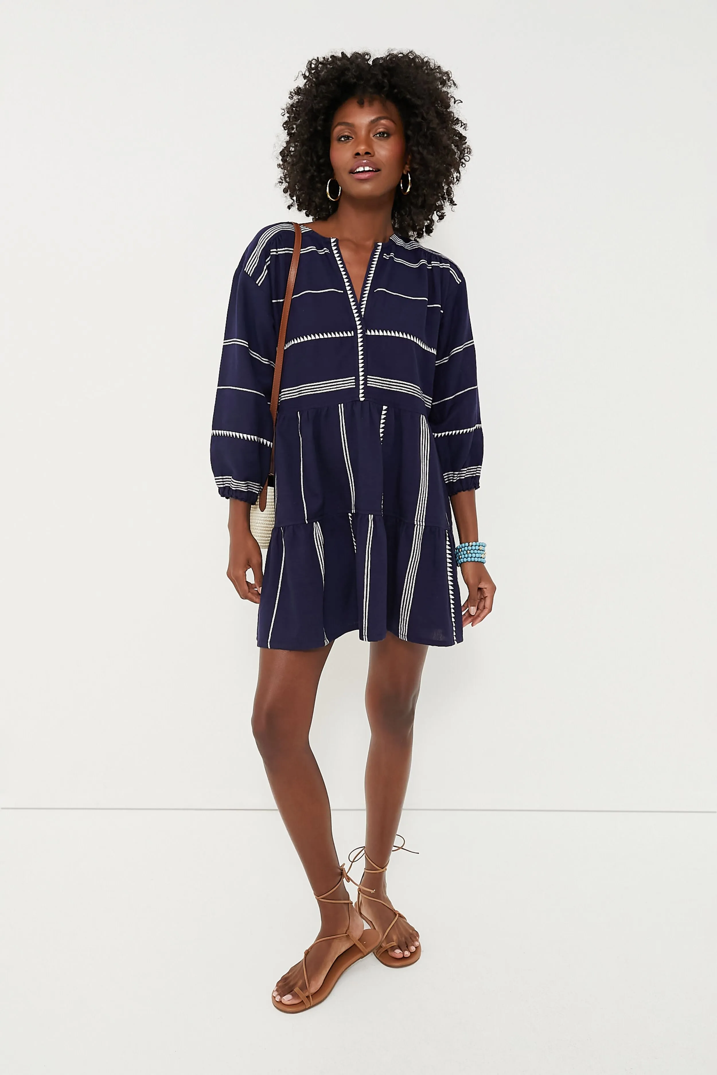 Navy Nunu Popover Dress