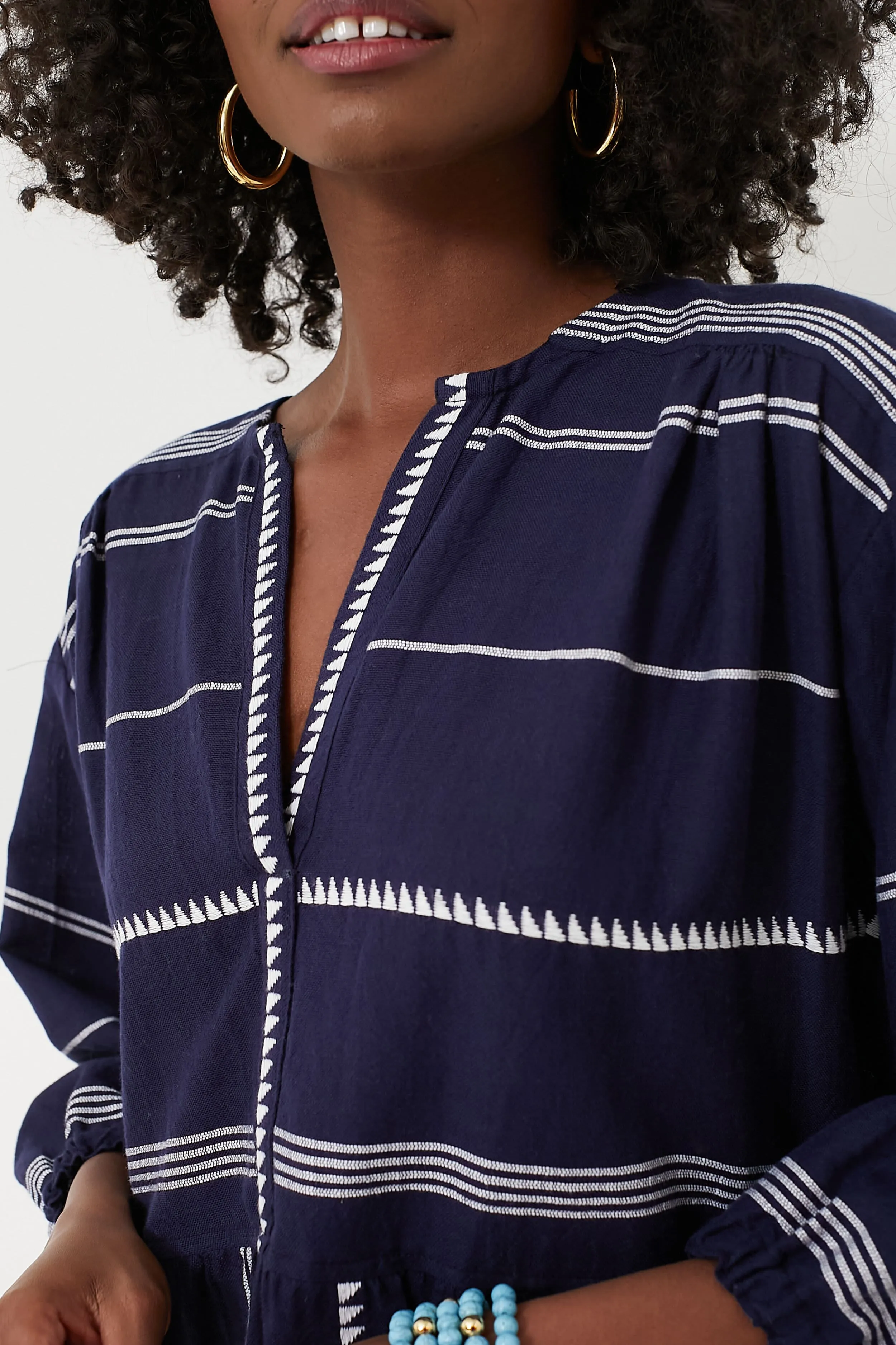 Navy Nunu Popover Dress