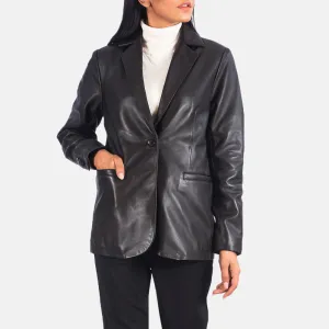 Norma Brown Leather Blazer