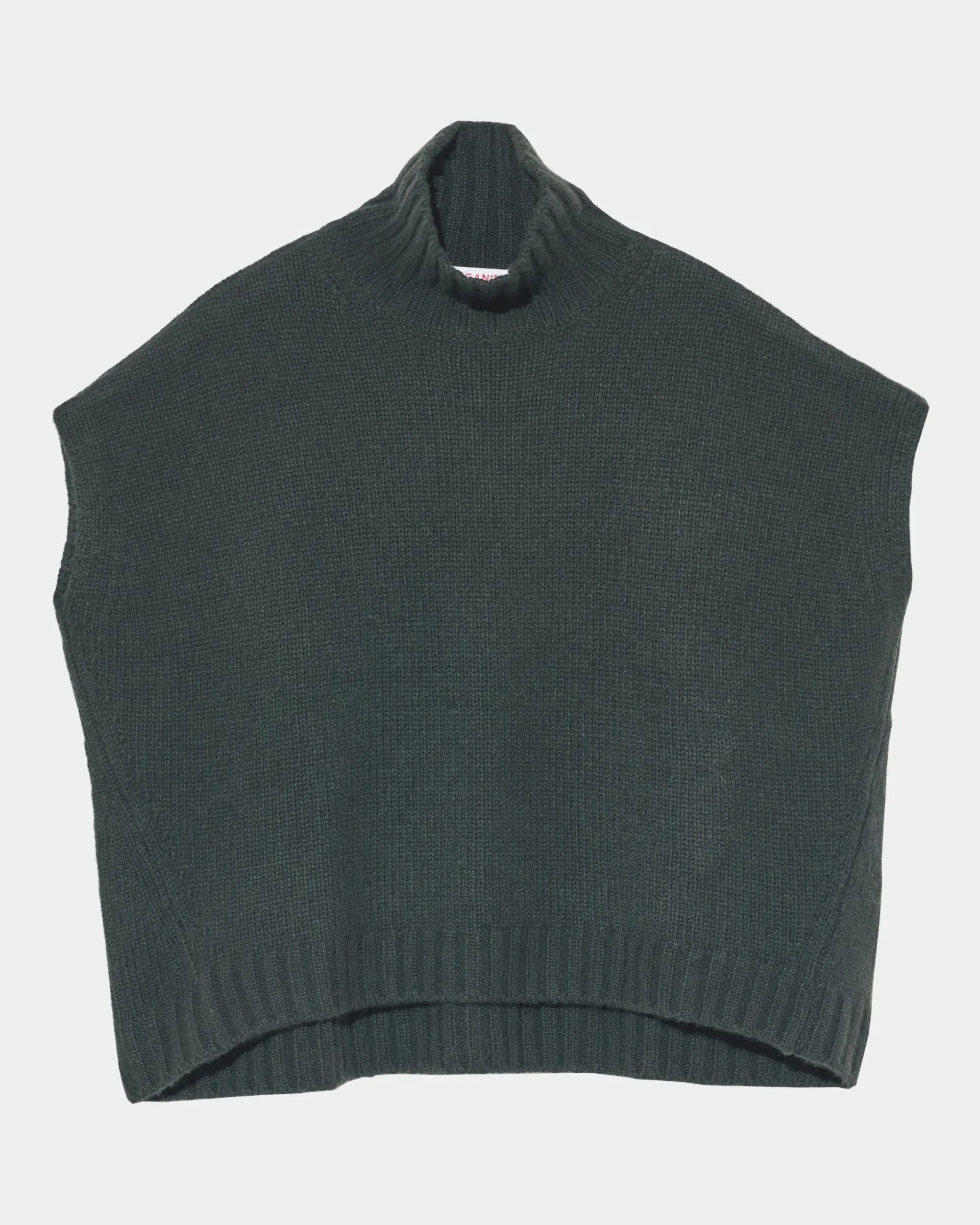 Organic by John Patrick Cashmere Turtleneck Gilet Loden