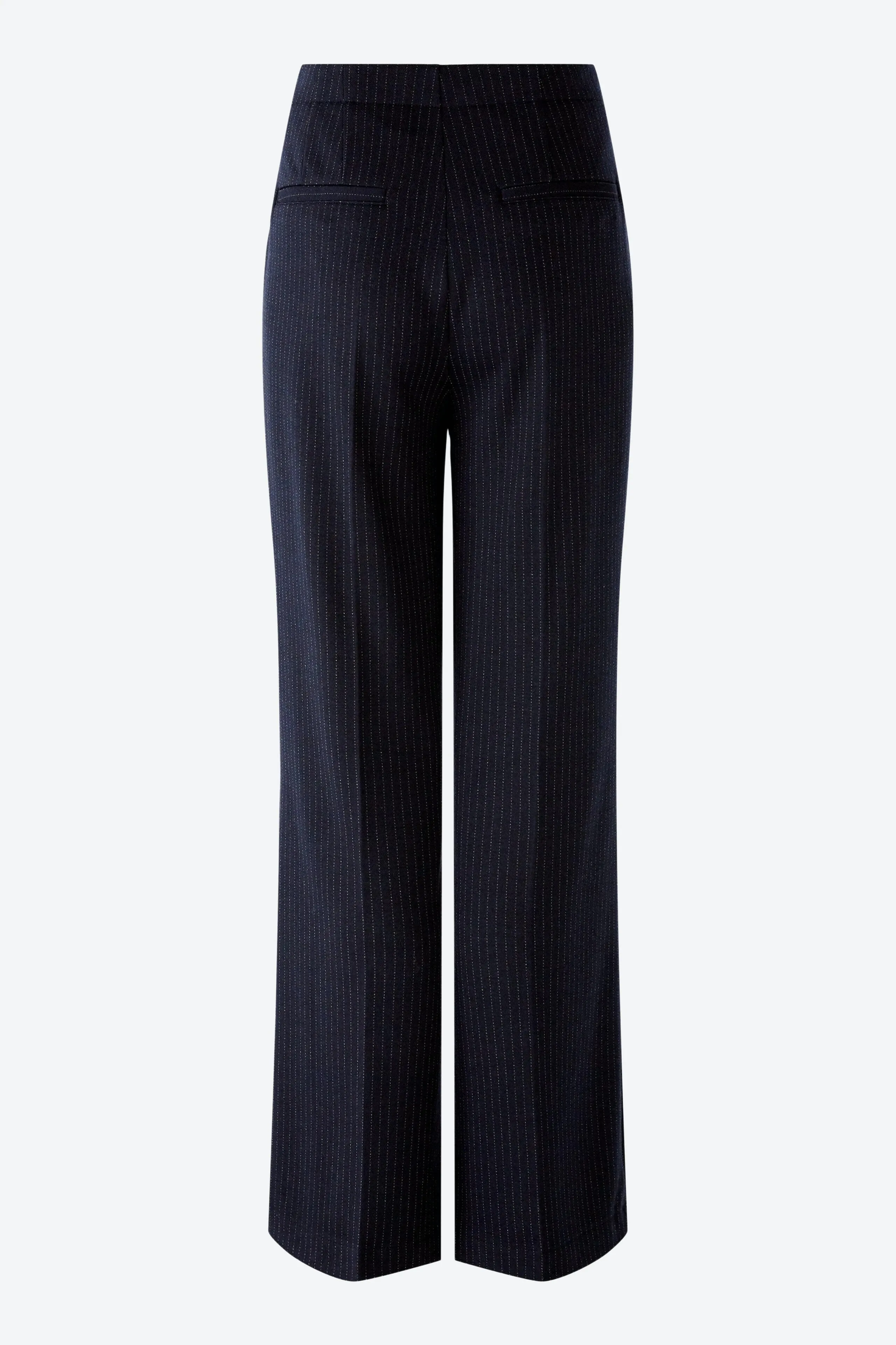 Oui Pinstripe Trousers  Dark Blue/Grey