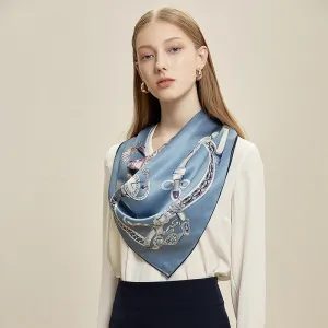 Pegasus Charmeuse Silk Scarf 90