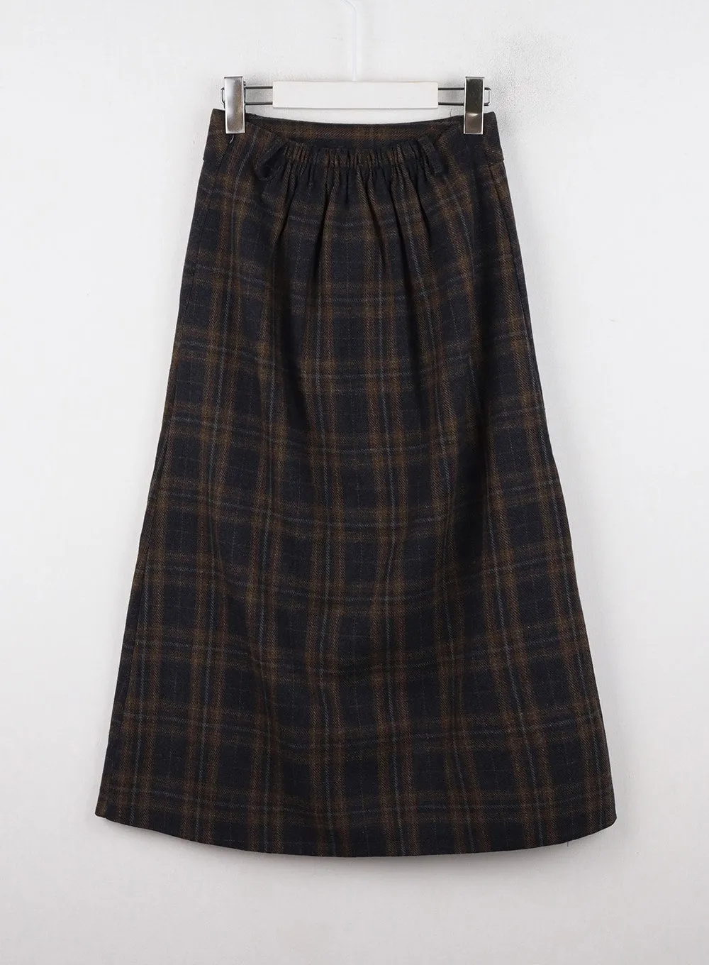 Plaid Pleated Maxi Skirt OD327