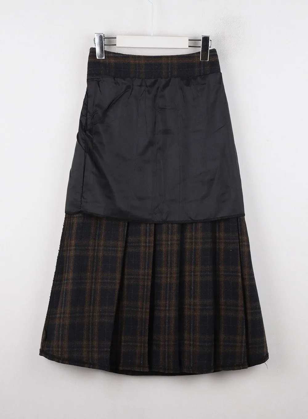 Plaid Pleated Maxi Skirt OD327