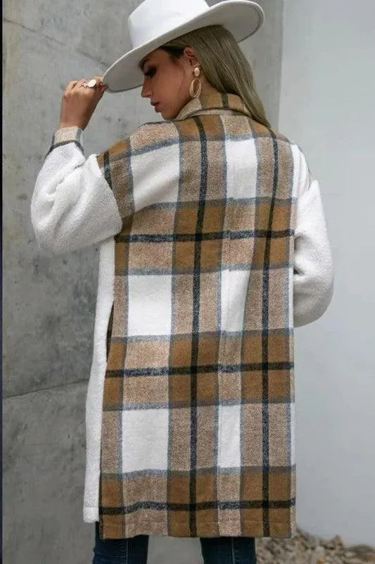 Plaid Shacket Coat