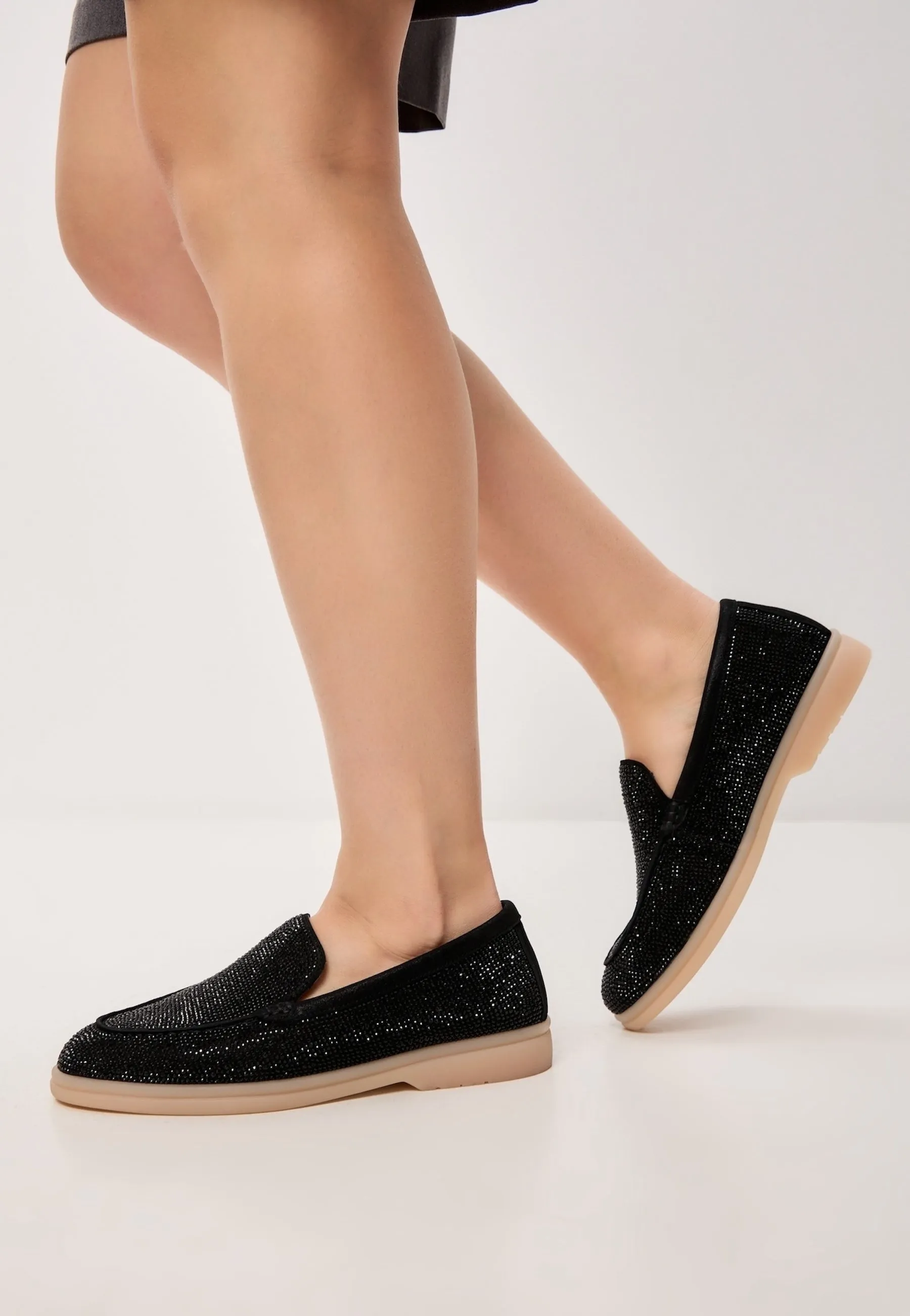 Platform Moccasins Aurea - Black