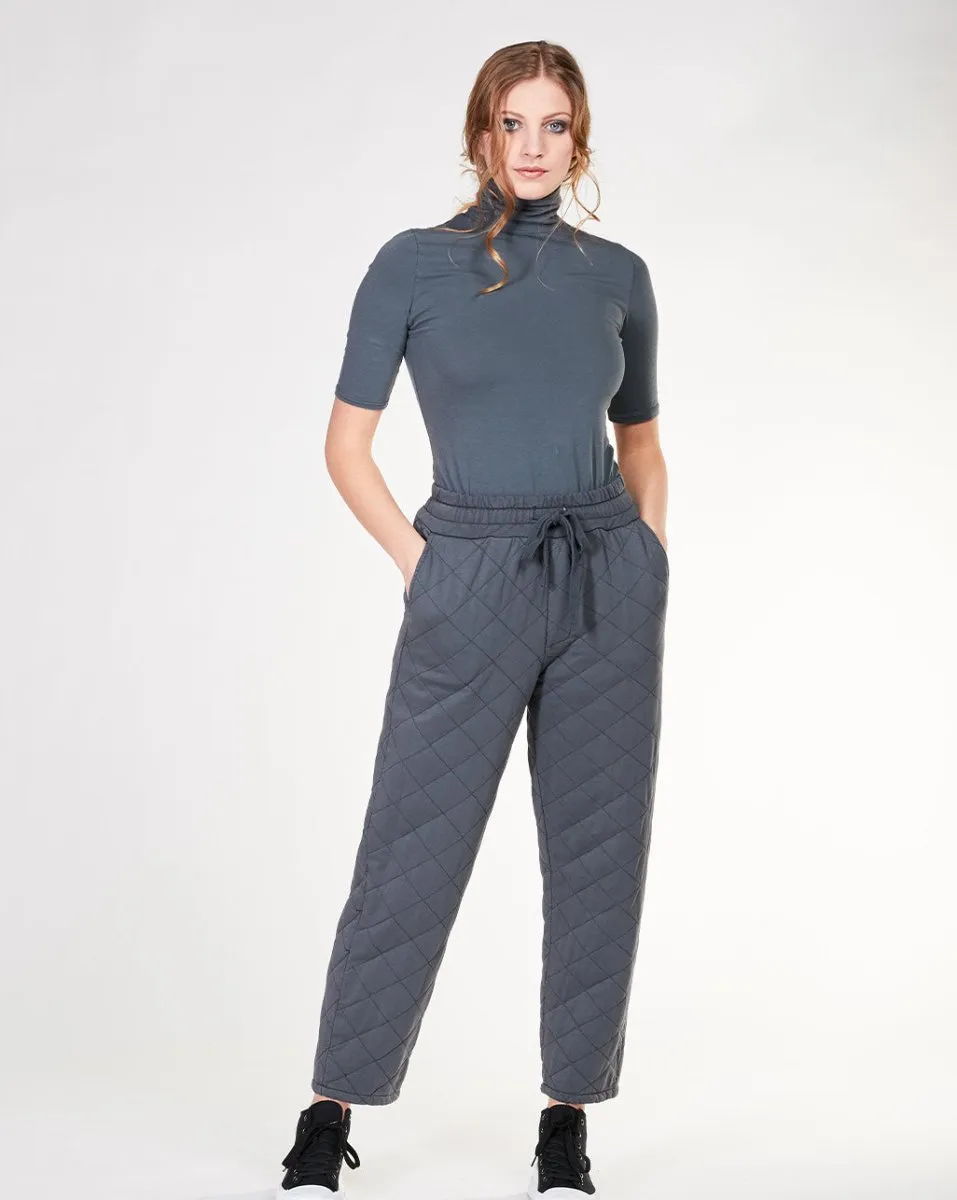 Quilted Elastic Drawstring Sweatpant