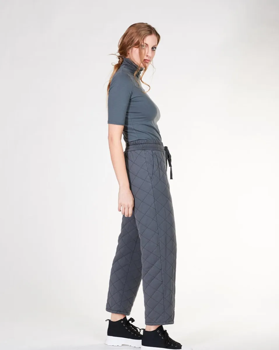 Quilted Elastic Drawstring Sweatpant