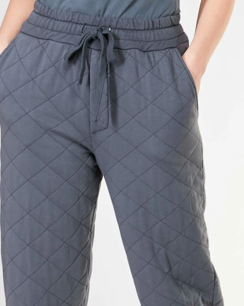 Quilted Elastic Drawstring Sweatpant