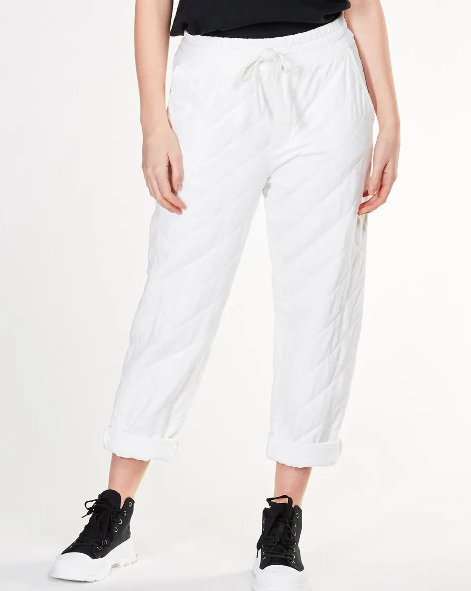 Quilted Elastic Drawstring Sweatpant