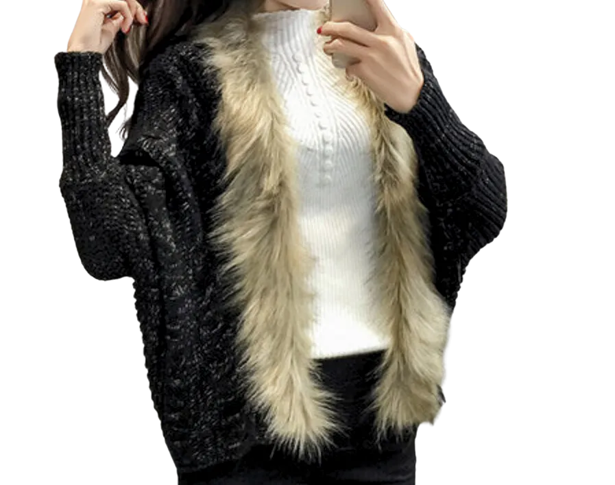 "Fur Collar Cutie" Sweater